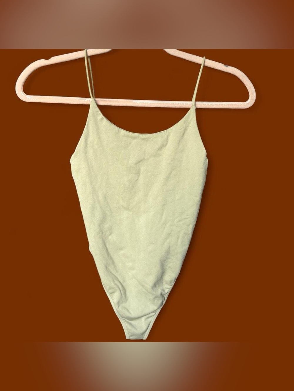 Forever 21 Pale Green Spaghetti-Strap Bodysuit
